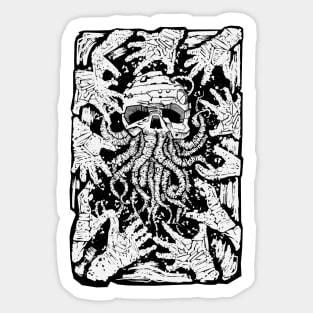 nightmare black and white Sticker